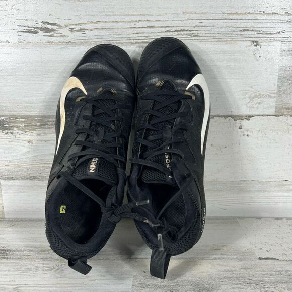 Nike‎ Lunar Vapor Men's Ultra Fly Pro Low Metal Black Baseball Cleats Size 8 - Picture 7 of 9